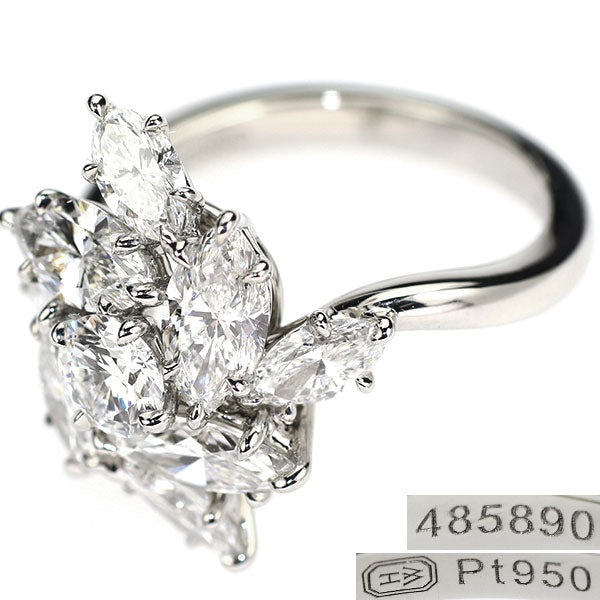 ハリーウィンストン Pt950 ダイヤモンド リング ピルエット 《セルビー銀座店》【中古】