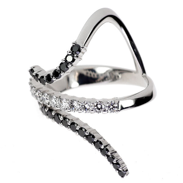 カラッチ K18WG ブラックダイヤモンド リング 1.16ct D0.85ct