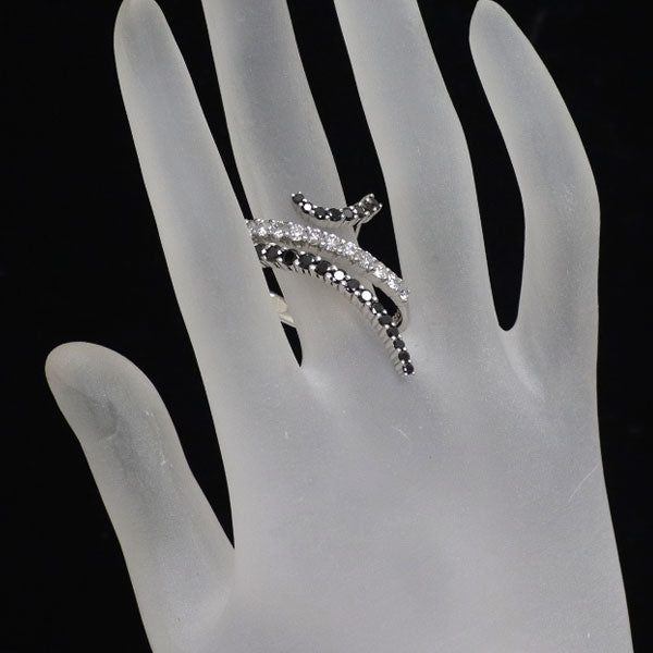 カラッチ K18WG ブラックダイヤモンド リング 1.16ct D0.85ct
