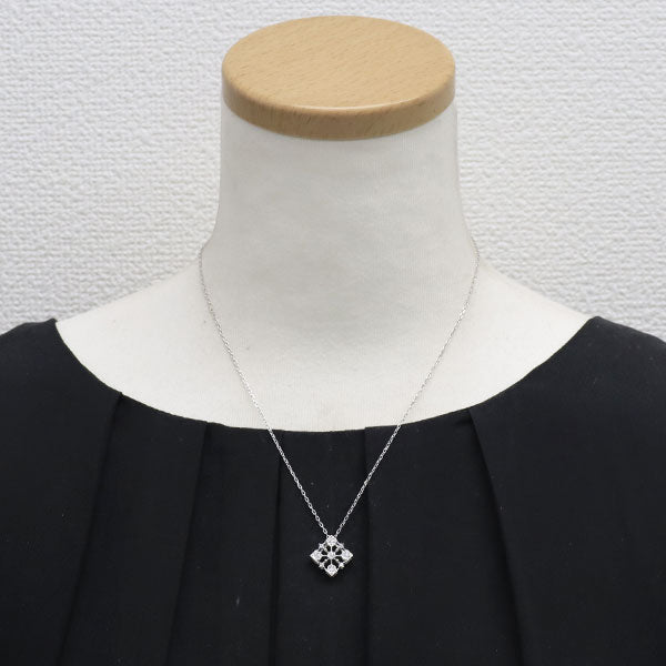 ミキモト K18WG ダイヤモンド ペンダントネックレス 0.16ct