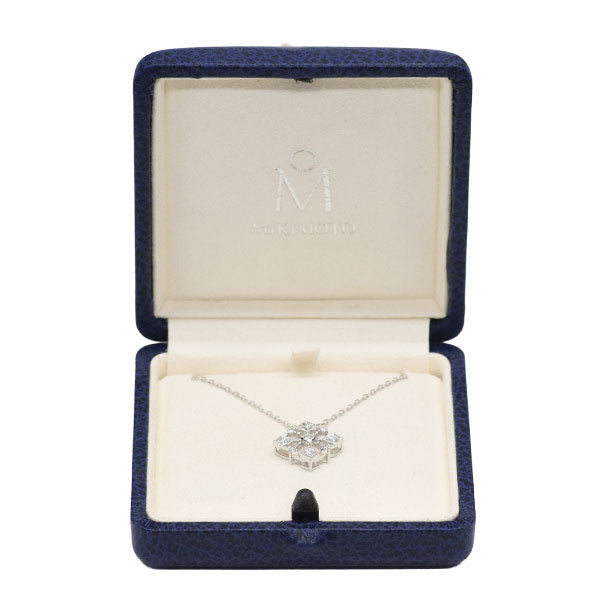 ミキモト K18WG ダイヤモンド ペンダントネックレス 0.16ct