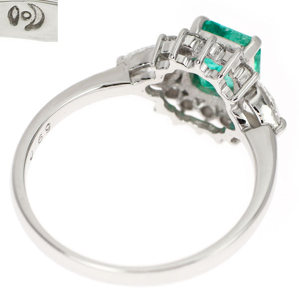 田崎真珠 Pt900 エメラルド ダイヤモンド リング 0.92ct D0.69ct
