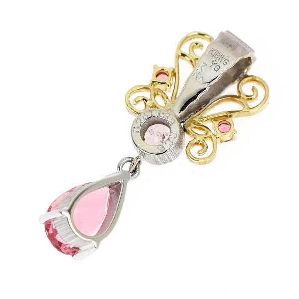 若菜英司 K18YG/WG ピンクトルマリン スピネル ペンダントトップ 1.33ct SP0.28ct T0.06ct