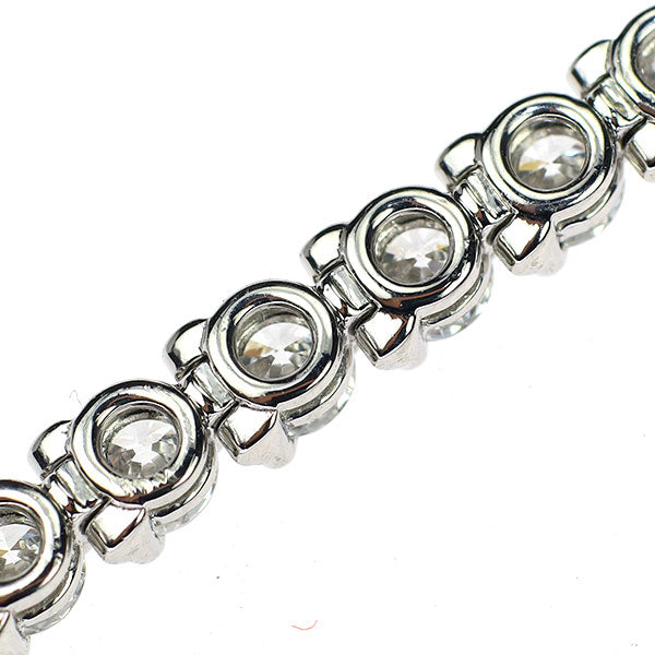 ハリーウィンストン K18WG/ Pt950 ダイヤモンド ブレスレット 3.0mm テニス 《セルビー銀座店》【中古】
