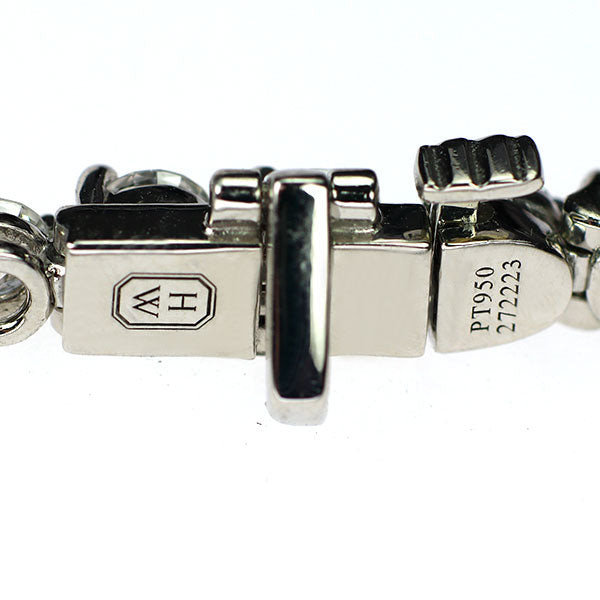 ハリーウィンストン K18WG/ Pt950 ダイヤモンド ブレスレット 3.0mm テニス 《セルビー銀座店》【中古】