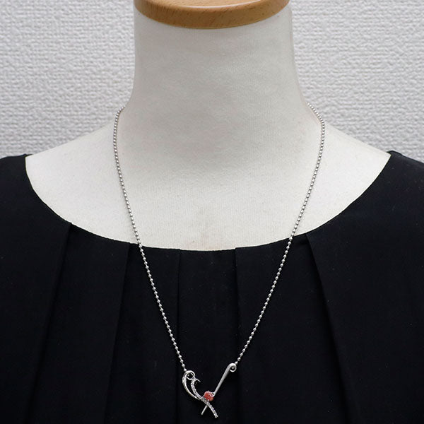 カラッチ K18WG コンクパール ダイヤモンド ペンダントネックレス 0.58ct D0.27ct