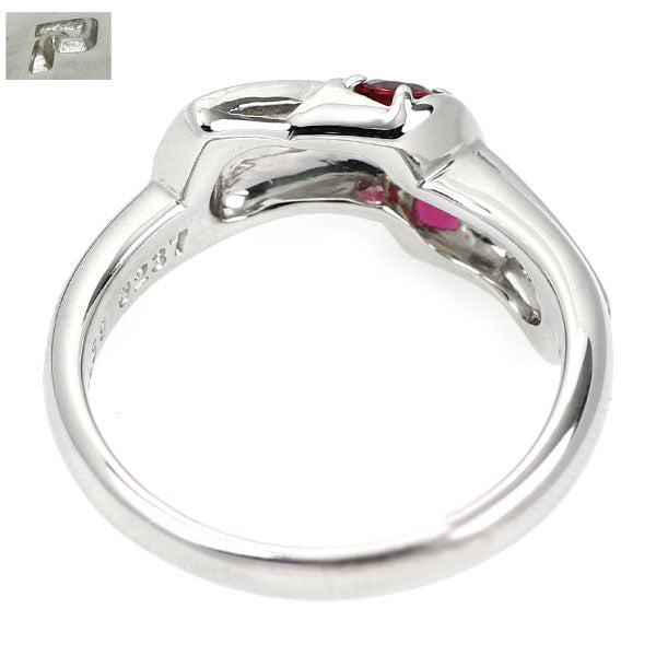 ポーラ Pt900 ルビー ダイヤモンド リング 0.39ct D0.22ct