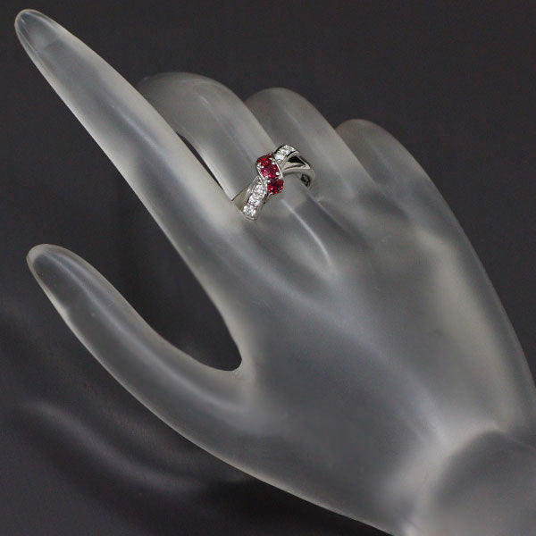 ポーラ Pt900 ルビー ダイヤモンド リング 0.39ct D0.22ct