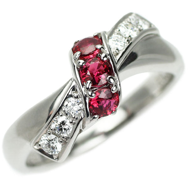 ポーラ Pt900 ルビー ダイヤモンド リング 0.39ct D0.22ct