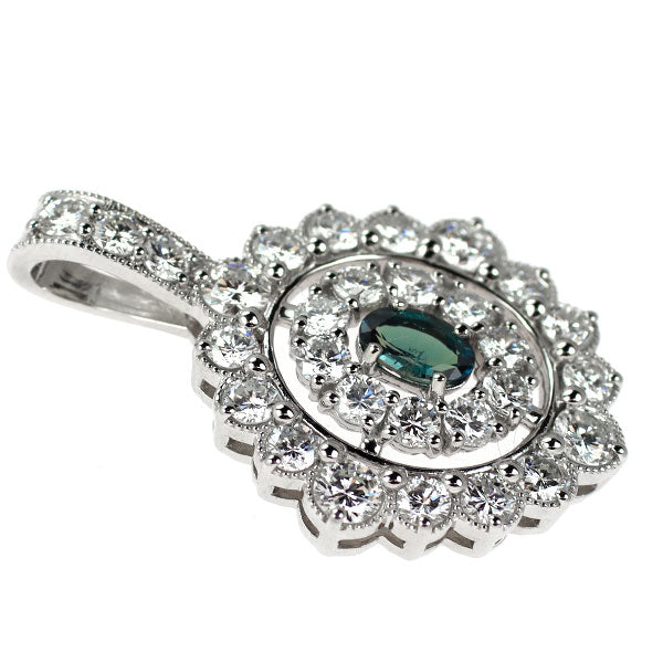 希少 Pt900 アレキサンドライト ダイヤモンド ペンダントトップ 0.418ct D1.96ct