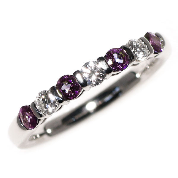 希少 Pt900 アレキサンドライト ダイヤモンド リング 0.33ct D0.23ct