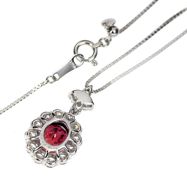 K18YG/Pt 非加熱ルビー ダイヤモンド ペンダントネックレス 2.203ct D0.80ct