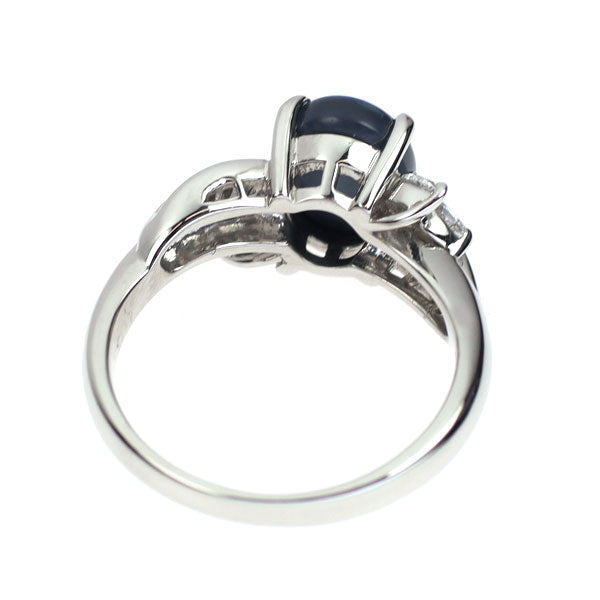 Pt900 ブラックオパール ダイヤモンド リング 1.48ct D0.41ct