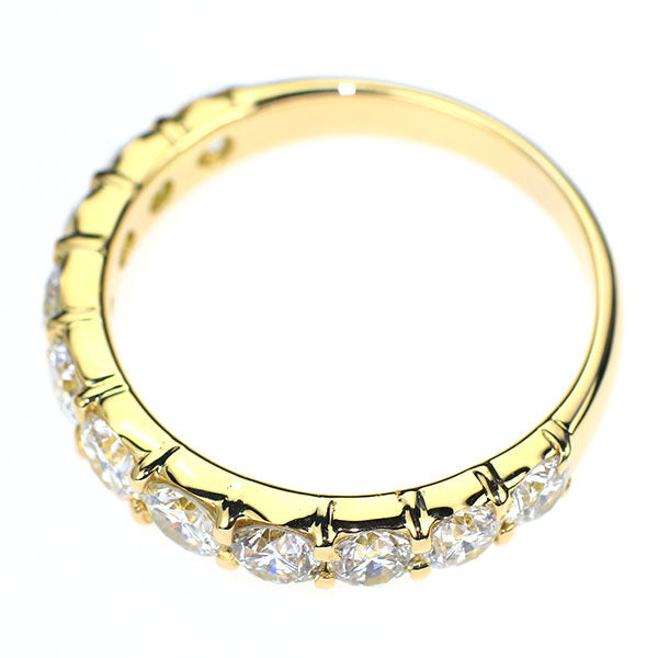 K18YG ダイヤモンド リング 2.20ct ハーフエタニティ