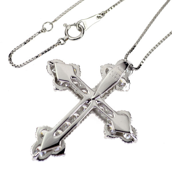 Pt ダイヤモンド ペンダントネックレス 5.276ct クロス