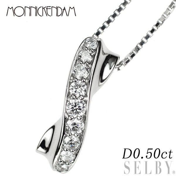 モニッケンダム Pt ダイヤモンド ペンダントネックレス 0.50ct