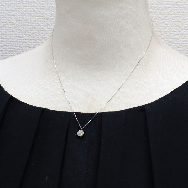 K18WG ダイヤモンド ネックレス 0.220ct D0.10ct