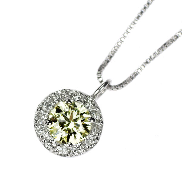 K18WG ダイヤモンド ネックレス 0.220ct D0.10ct