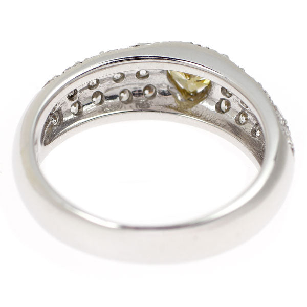 K18WG 天然イエローダイヤモンド リング 0.36ct D0.60ct