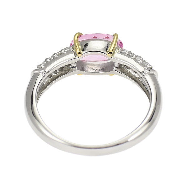 Pt900/ K18YG インペリアルトパーズ ダイヤモンド リング 1.57ct D0.25ct
