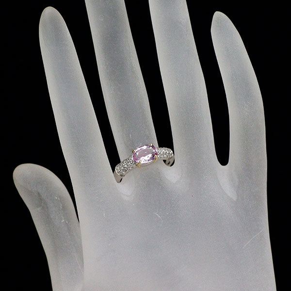 Pt900/ K18YG インペリアルトパーズ ダイヤモンド リング 1.57ct D0.25ct