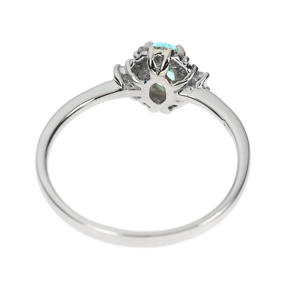 Pt950 パライバトルマリン ダイヤモンド リング 0.35ct D0.17ct