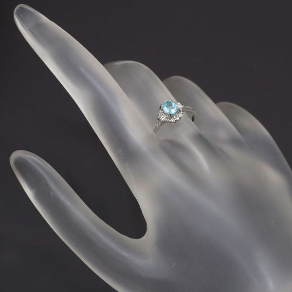 Pt950 パライバトルマリン ダイヤモンド リング 0.35ct D0.17ct