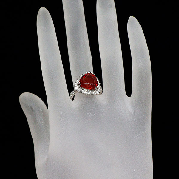 Pt950 アンデシン ダイヤモンド リング 5.02ct D1.05ct