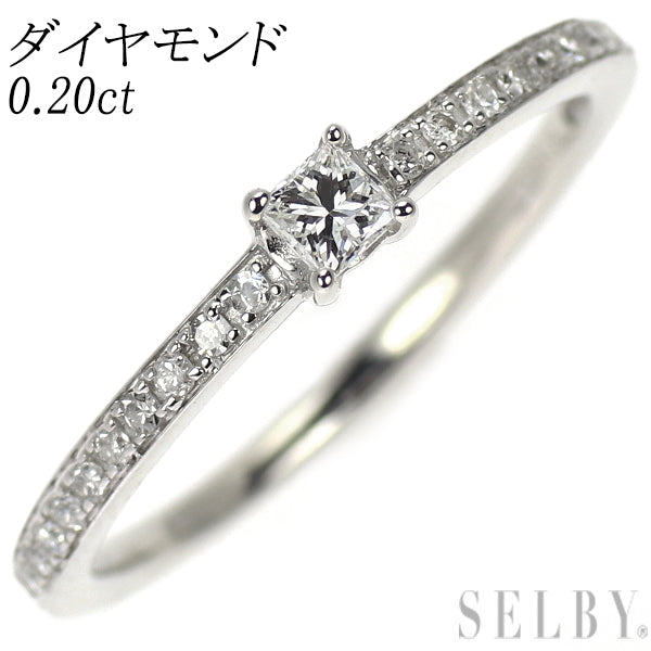 K18WG ダイヤモンド リング 0.20ct