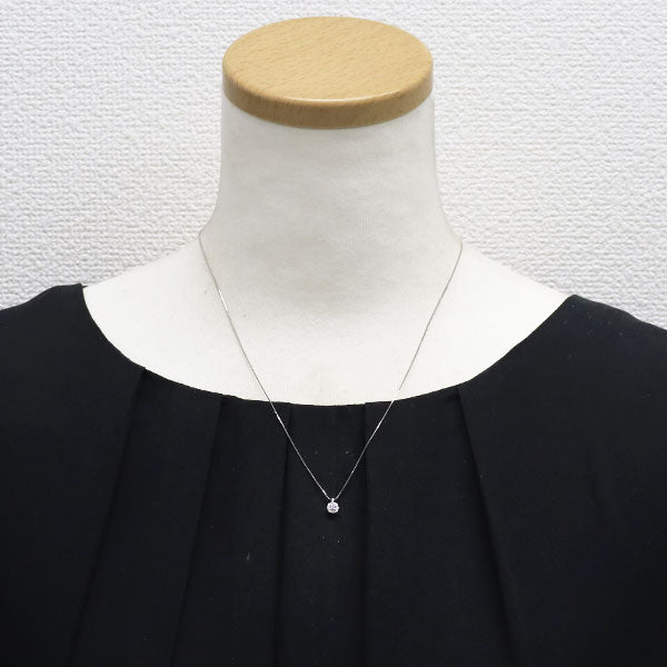 Pt 天然ピンクダイヤモンド ペンダントネックレス 0.03ct D0.05ct