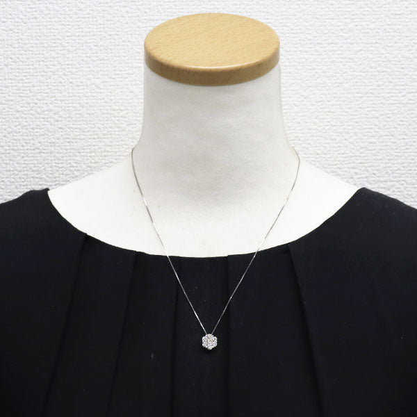 Pt900/ Pt850 ダイヤモンド ペンダントネックレス 1.00ct フラワー