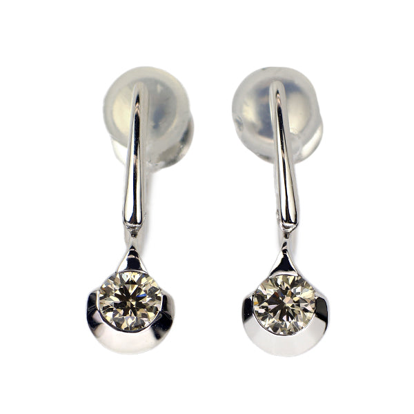 カシケイ/Kashikey K18WG ダイヤモンド イヤリング 0.40ct ドッツ