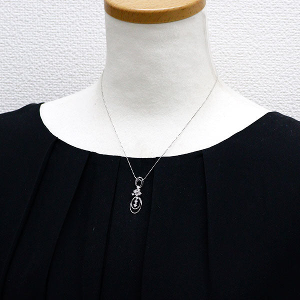 K18WG ダイヤモンド ペンダントネックレス 0.443ct