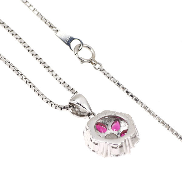 Pt ルビー ダイヤモンド ペンダントネックレス 1.33ct D0.97ct