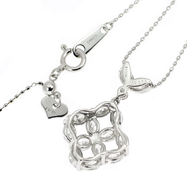 Pt900/ K18WG ダイヤモンド 天然ピンクダイヤ ペンダントネックレス 1.52ct PD0.04ct
