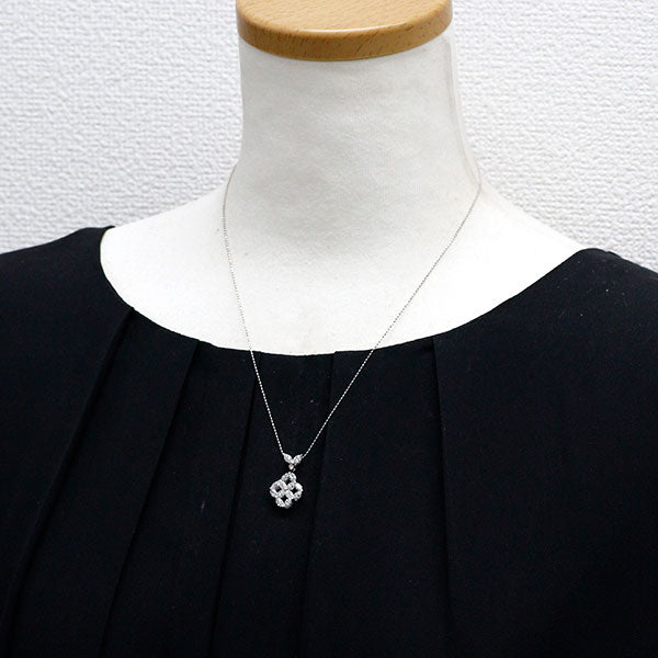 Pt900/ K18WG ダイヤモンド 天然ピンクダイヤ ペンダントネックレス 1.52ct PD0.04ct