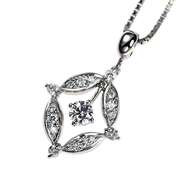 星の砂 Pt900/ Pt850 ダイヤモンド ペンダントネックレス 0.24ct D0.28ct