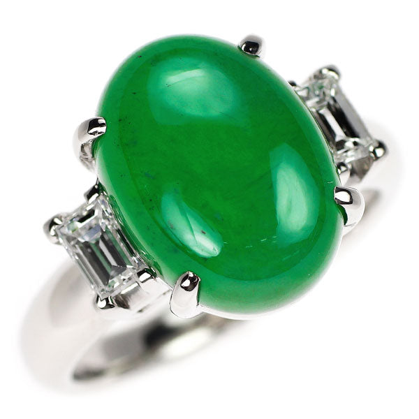 Pt900 翡翠 ダイヤモンド リング 8.84ct D0.61ct — セルビー
