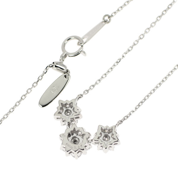 モニッケンダム Pt ダイヤモンド ペンダントネックレス 0.85ct フラワー