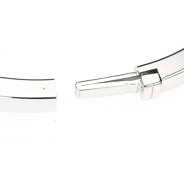 ミキモト K18WG 白蝶真珠 ダイヤモンド ブレスレット 径約 9.6mm バングル 《セルビー銀座店》【中古】