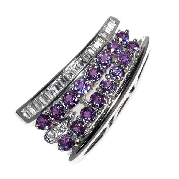 アレキサンドライト0.33ct×ダイヤモンド0.14ct PT900【5回使用】 アレキサンドライト0.33ct×ダイヤモンド0.14ct PT900【5回使用】