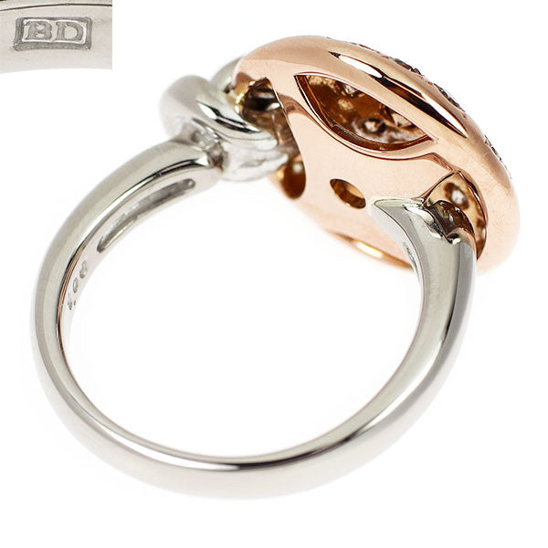 カシケイ K18WG/PG ダイヤモンド リング 1.00ct メランジェ