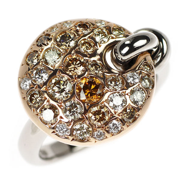 カシケイ K18WG/PG ダイヤモンド リング 1.00ct メランジェ
