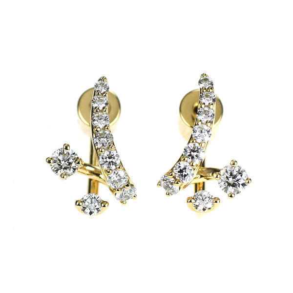 小寺智子 K18YG ダイヤモンド ピアス 0.41ct