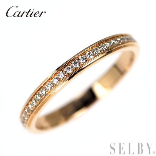 カルティエ K18PG ダイヤモンド リング ダムール 46号 フルエタニティ