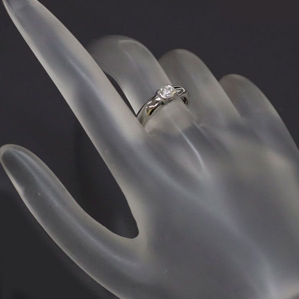 ティファニー Pt950 ダイヤモンド リング 0.27ct ドッツ ソリティア