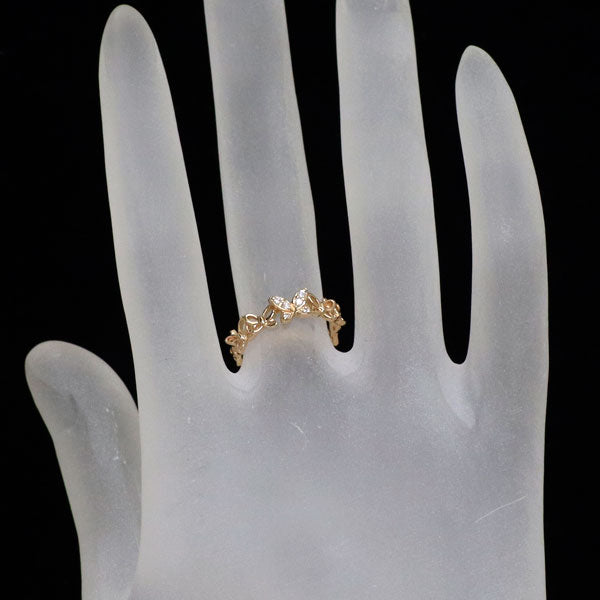 ポンテヴェキオ K18PG ダイヤモンド リング D0.05ct 蝶 パピヨン 昆虫