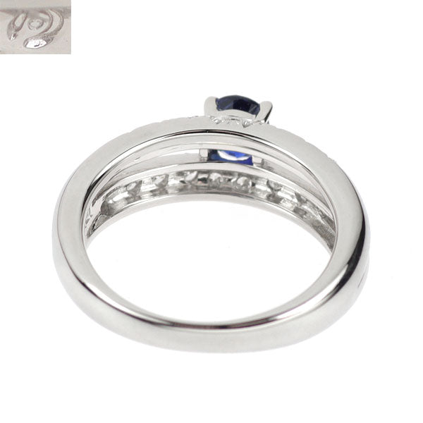 田崎真珠 Pt900 サファイア ダイヤモンド リング 0.57ct D0.21ct