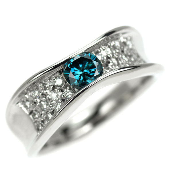Pt900 ダイヤモンド リング TBD0.375ct D0.18ct