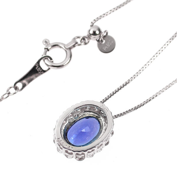 Pt タンザナイト ダイヤモンド ペンダントネックレス 1.00ct D0.25ct